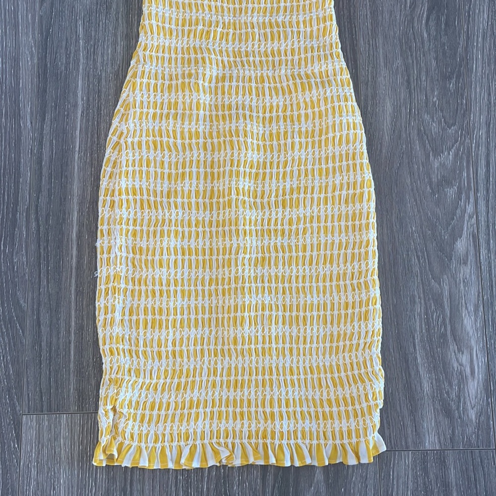 Yellow and white gingham dress - Picture 3 of 3